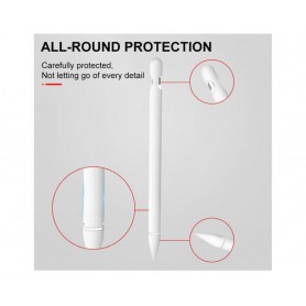 DrPhone P1 – 4 in 1 Stylus Siliconen Pouch Sleeve geschikt voor Apple pencil 1ste Genaratie - Grijs
