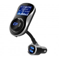 DrPhone BC11 – 4in1 Multifunctionele Autolader – Bluetooth – FM Transmitter – SD Kaart – USB – AUX – Zwart