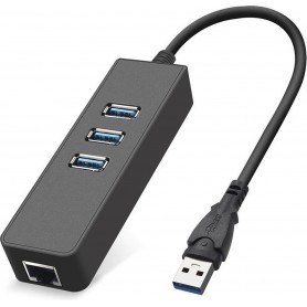 DrPhone Gigabit USB 3.0 (3X 3.0 + Ethernet 1000MBPS) USB 3 Poort - LAN Netwerk Adapter USB 3.0 Gigabit LAN Ethernet