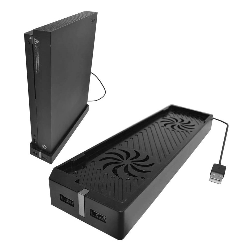 Serena Zending Assert DrPhone NinjaSX2 - Xbox One X Koel Ventilator - 2 USB-poorten - Verticale  Standaard Houder - Verbeteren levensduur - Zwart