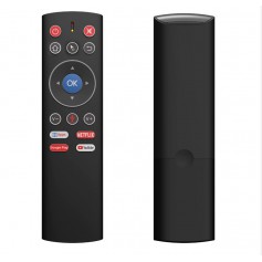 DrPhone MX2 Air Mouse Afstandbediening - Voice Remote Control - 2.4G Wireless – IR Functie - one-key toegang tot apps – Zwart