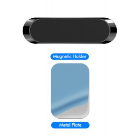 DrPhone A7 Mini Magneet Strip – Magnetische Mobiele Telefoniehouder – Universeel – Zwart