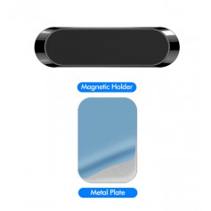 DrPhone A7 Mini Magneet Strip – Magnetische Mobiele Telefoniehouder – Smartphone Autohouder - Universeel – Zwart