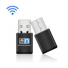 DrPhone W2 USB Draadloze WiFi-adapter (300 Mbps hoge snelheid) Ultra snel Mini WiFi-Dongle voor o.a  Desktop /Laptop /PC