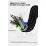 DrPhone LINI - Lightning Apple Magnetische kabel – Voor iPad & iPhone - 2.4A - Nylon Gevlochten 540° Graden Roterend - Zwart