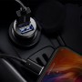 DrPhone Invisible 5V 2.4A USB Auto Oplader voor Mobiele Telefoon Tablet GPS Fast Charger Mini Auto Opladen - Zwart