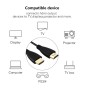 DrPhone Hi-Speed® HDMI naar HDMI kabel - 4K ULTRA HD - 5 Meter -1.4v Hoge Snelheid - Goud verguld - Zwart