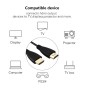 DrPhone Hi-Speed® HDMI naar HDMI kabel - 4K ULTRA HD - 3 Meter - 1.4v Hoge Snelheid - Goud verguld - Zwart