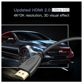 DrPhone Hi-Speed® HDMI naar HDMI kabel - 4K ULTRA HD - 10 Meter - 1.4v Hoge Snelheid - Goud verguld - Zwart