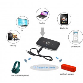 DrPhone Stream - HIFI Wireless Bluetooth Audio Transmitter/Bluetooth Audio Receiver/2in1/Bluetooth 4.1/Dual