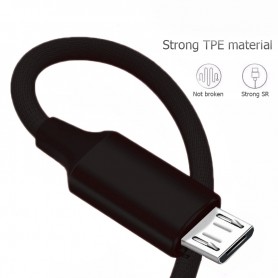 DrPhone HybridX - 2 Meter Kabel - Data + Opladen - Xbox One Micro USB Oplaadkabel - Zwart