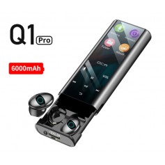 DrPhone Q1 Smart Earbuds – Bluetooth Headsets – MP3 – Powerbank 3000mAh – Multifunctioneel - Zwart