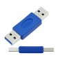 DrPhone High-Speed USB 3.0 Type-A mannelijk naar mannelijk Adapter – Verlengstuk – Converter – Blauw