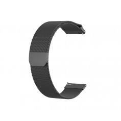 DrPhone Milanese Horlogeband Garmin Venu – 20mm – RVS – Zwart