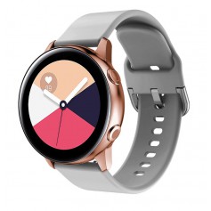 DrPhone Samsung Galaxy Gear Active 2 Horlogeband – Siliconen band – Metalen gesp – Unisex – Grijs