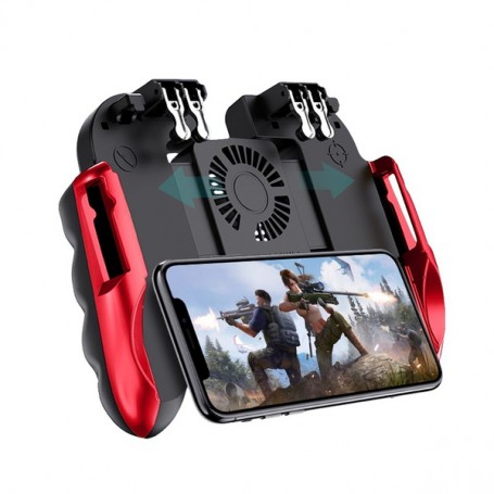 DrPhone GX5 GameController Voor Smartphones – Joystick Trigger – Ventilatie Koeling - Fortnite – PUBG – Call Of Duty - Rood
