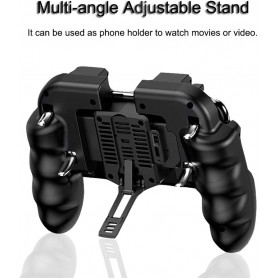 DrPhone GX5 GameController Voor Smartphones  – Joystick Trigger – Ventilatie Koeling -  Fortnite – PUBG – Call Of Duty - Zwart