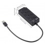 DrPhone Xtreme3 - 4 Poorten USB 3.0 Hub / Switch / Splitter / Verdeler – 5GBPS- Met Aan/Uit Schakelaar & Led licht – Zwart