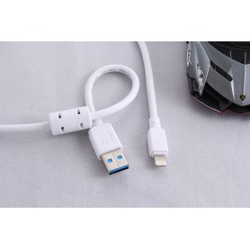 Olesit K102 Lightning USB Kabel 3 Meter Fast Charge 2.1A High Speed Laadsnoer Oplaadkabel - Magnetische Ring Data Sync &