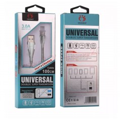OLESiT 1 Meter Lightning Kabel Metalen Zinc Aluminium 3.0A High Speed USB Oplaadkabel UNS-K142 - 30% sneller opladen