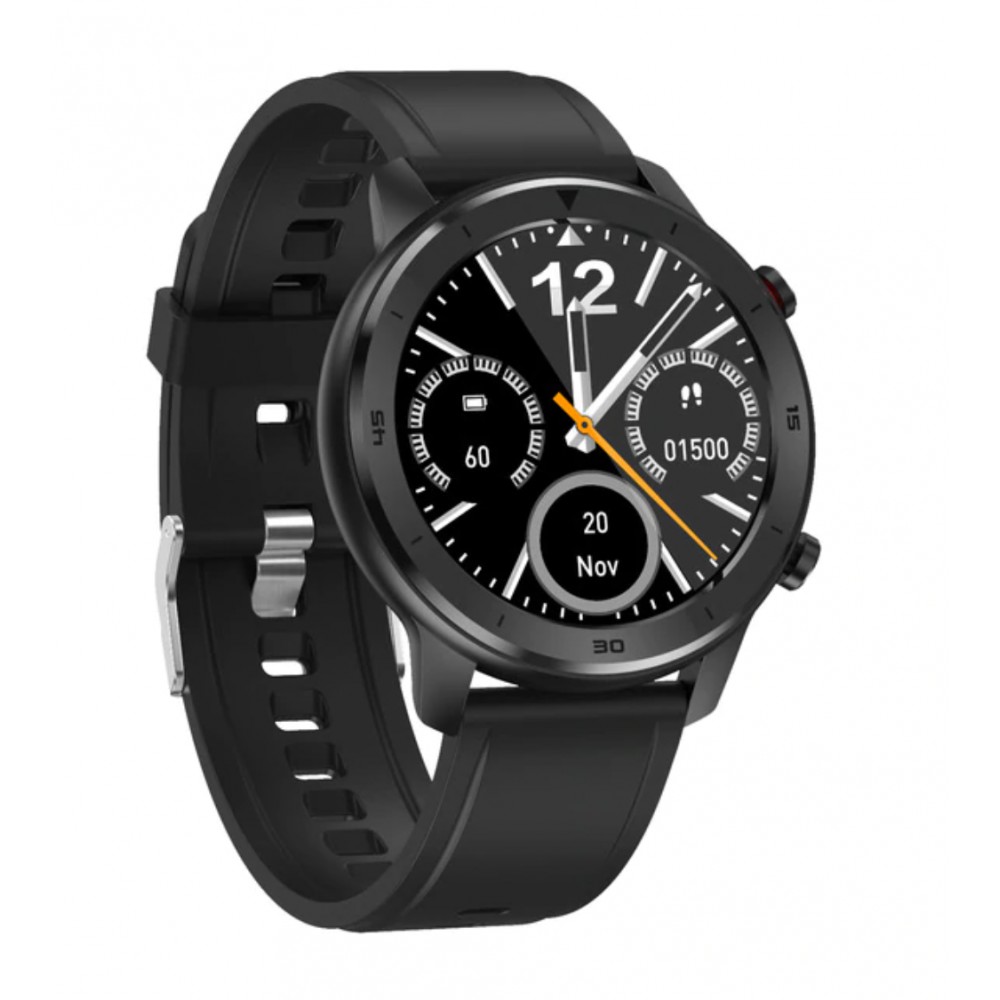 DrPhone Model Y - Smartwatch met Sportmodus - Stappenteller - Waterdichte  Horloge - Sporthorloge - Zwart