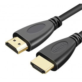 DrPhone Hi-Speed® HDMI naar HDMI kabel - 4K ULTRA HD - 1 Meter - 1.4 - 2.0V Hoge Snelheid - Goud verguld - Zwart