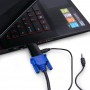 DrPhone HVA HDMI naar VGA Converteradapter - Vergulde Beeldschermpoort Adapter met Audio-uitgang – Zwart