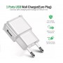 DrPhone White Series - Gecertificeerde 5V 2A Smartphone / Tablet Lader - 10W Lader Oplader - Wit