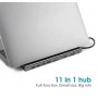 DrPhone USB C Hub - 11 in 1 met Gigabit Ethernet- 4K HDMI - VGA, 3x USB3.0 – 1x USB2.0 – Micro SD / SD - USB-C PD 3.0 & Audio