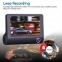 DrPhone DASH2 - DashCam Video CarDVR – Nachtzicht - 3 Lens HD Camera & Video – 5MP – 4inch HD Display – Achteraanzicht