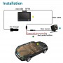 DrPhone DASH2 - DashCam Video CarDVR – Nachtzicht - 3 Lens HD Camera & Video – 5MP – 4inch HD Display – Achteraanzicht