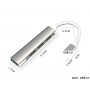 DrPhone MUH01 Mini Aluminium USB 3.0 HUB – Adapter - 4 Poorten USB 3.0 – Zilver