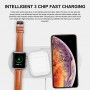 DrPhone WiCharge – 3in1 Draadloze Snellader – Geschikt voor Apple watch – Airpods – iPhone & Samsung – Zwart