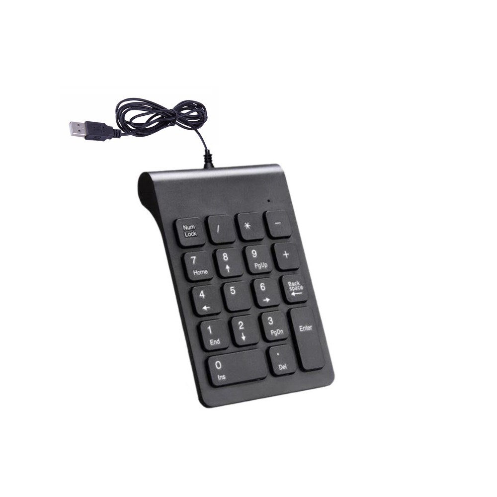 Kostbaar Demon Play Toeschouwer DrPhone MBNT Mini USB 2.0 Bedraad Numeriek Toetsenbord - 18 Toetsen - Zwart
