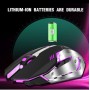 DrPhone ZDX Draadloze Gamingmuis - Oplaadbare Wireless Semi-Ergonomisch Optische Muis – 2400 DPI met 600 mAh-batterij - Wit
