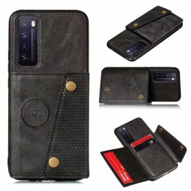 DrPhone LPU S20 - Luxe PU - Lederen Siliconen Case - Samsung Galaxy S20 - magneet functie -kaarthouder – zwart