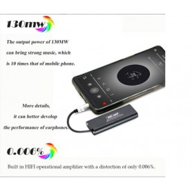 DrPhone AMP1 Draagbare HiFi-Hoofdtelefoon versterker- Amplifier – Audioversterker - 3,5 mm Aux – Grijs
