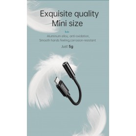 DrPhone - MCD USB-IF Certificatie - Type C naar 3.5mm DAC HIFI Audio Kabel + Bellen / Muziek / Volume Controle