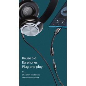 DrPhone - MCD USB-IF Certificatie - Type C naar 3.5mm DAC HIFI Audio Kabel + Bellen / Muziek / Volume Controle