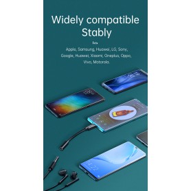 DrPhone - MCD USB-IF Certificatie - Type C naar 3.5mm DAC HIFI Audio Kabel + Bellen / Muziek / Volume Controle