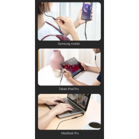 DrPhone - MCD USB-IF Certificatie - Type C naar 3.5mm DAC HIFI Audio Kabel + Bellen / Muziek / Volume Controle