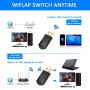 DrPhone TEK1 - 600Mbps Dual Band Wireless USB WIFI Adapter - Ontvanger Dongle 2.4G 5 Ghz PC / Windows Mac / Linux
