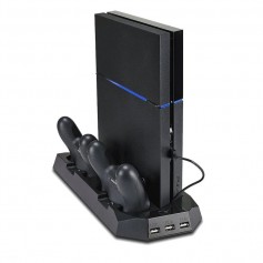 DrPhone RXR Dual Controller USB Charging Stand And Console Cooler – USB Charging – Geschikt voor PS4