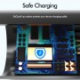 DrPhone D9 Micro USB Dubbele 90° Haakse Nylon Gevlochten 2.4A kabel – 2 Meter -Datasynchronisatie & Snel opladen – Zwart