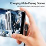 DrPhone D9 Lightning Dubbele 90° Haakse Nylon Gevlochten 2.4A kabel – 2 Meter -Datasynchronisatie & Snel opladen – Zwart