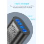 DrPhone – HALO2 Snel Lader Thuislader- 4 Poorten 48W Lader - USB 3.1A + QC 3.0 - Tablet / Smartphone Oplader – Zwart