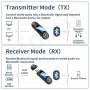 DrPhone StreamX9 Draadloze 5 in 1 RX-TX- Bluetooth 5.0-Hifi -Audio-Ontvanger - Zender met Display – RX/TX modus - Zwart