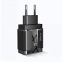 DrPhone HALO3 - 18W Dubbele Qualcom 3.0 Quick Charge Thuislader - Adapter - Snel Lader– Fast Charge Zwart