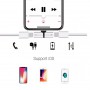 DrPhone Audio Splitter Adapter - 2 Lightning Poorten - Stereo Sound - Opladen + Audio - 2 in 1 - Voor iPhone en iPad - Goud