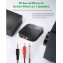 DrPhone SKYLINK V3 - 50M Bluetooth 5.0 RCA - APTX Ontvanger / Receiver 3D Surround & Aptx Ll - 3.5Mm Aux Jack - Audio Adapter